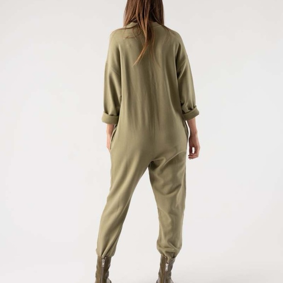 Mara Hoffman Sabina Jumpsuit in Army Green - Picture 2 of 8
